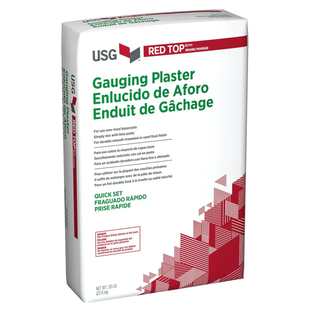 Enduit de gâchage à prise rapide ''Plâtre de paris'' CGC RED TOP, 22.5kg (63bte/pal)
