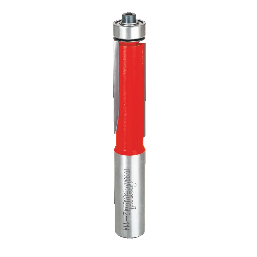 Flush trim router bit with bearing pilot, Freud 42-116, 1/2'' x 2'' x 4-3/8'', 2 Flutes