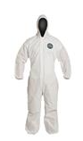 Disposable coverall Proshield 10, body protection with hood, SMS, White (25un/bx)