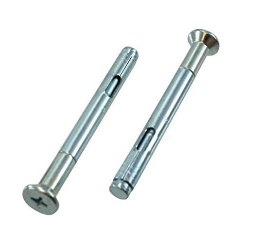 Ancrage à manchon cruciforme plat, 3/8''-16 x 5'', Zinc (500un/bte)