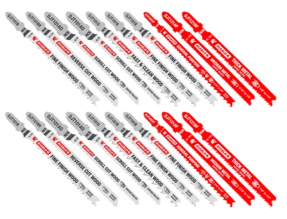 Jigsaw blade kit, Diablo, General purpose, 20 pcs