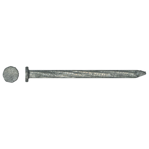 Clou à béton en vrac, Bullseye, 3-1/2&quot; x .148&quot;, Tête plate à contre tige, Tige cannelée, Pointe diamant (50lbs/bte-48bte/pal)