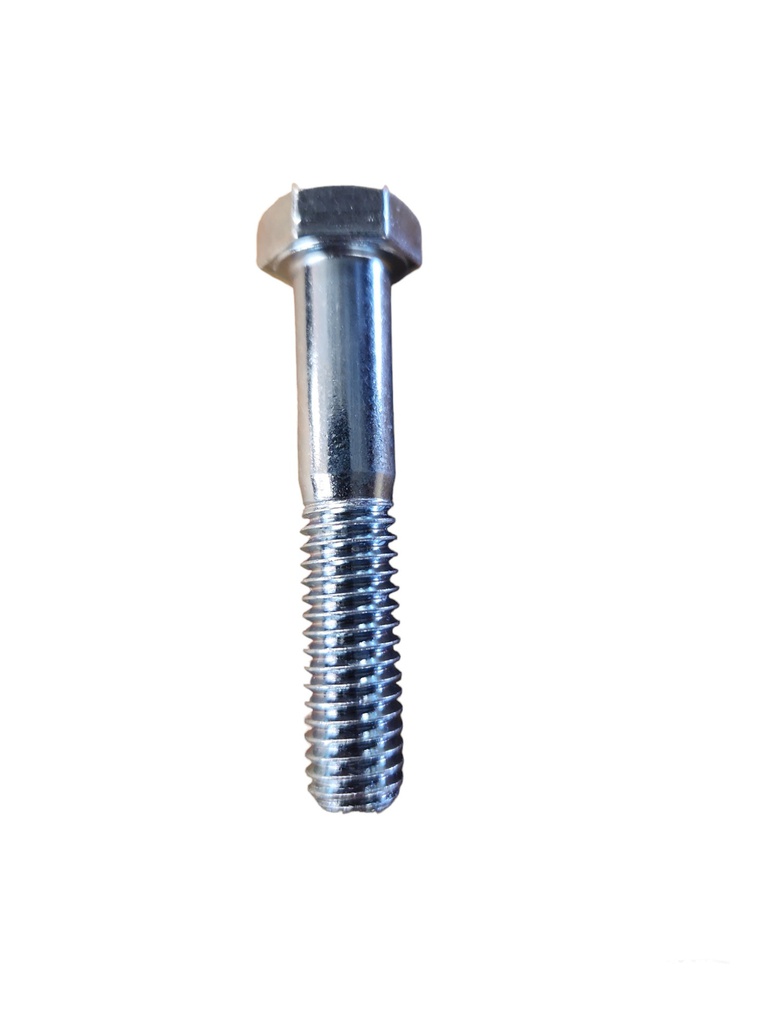 Bolt, Bullseye, 1/4''-20 x 2'', Hexagonal head, Partial and fine thread, Grade 5, Zinc
