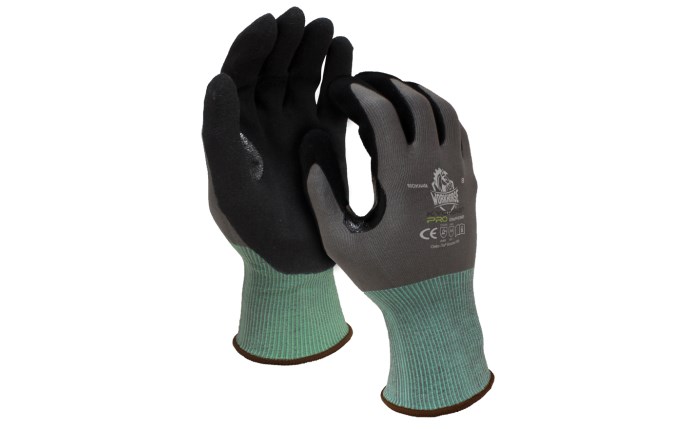 Gants résistants aux coupures en nylon Kyorene PRO avec paumes enduites de nitrile, 18g, Niveau A4  (12 paires/sac- 72 paires/ctn)