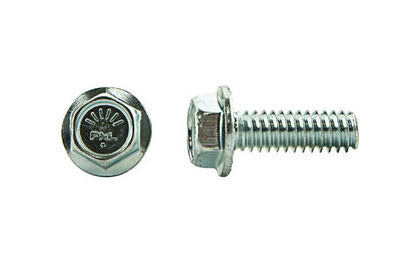 Boulon à bride, Bullseye, 5/16''-18 x 5/8'', Dentelé, Zinc
