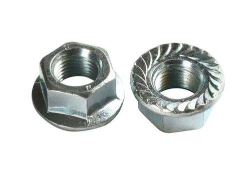 Écrou à bride, Bullseye, 5/16&quot;-18, Dentelé. Zinc