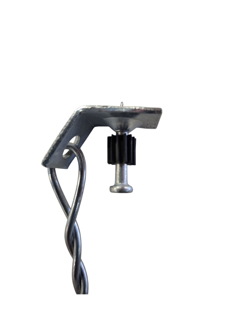 Fil pré-tourné pour plafond suspendu 12g, Attache de plafond à angle de 120° assemblée avec clou 1-1/16'' , noir