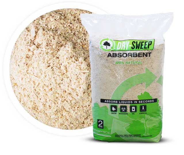 Absorbant 100 % biodégradable de bran de scie, DRY-SWEEP, 10kg (40un/pal)