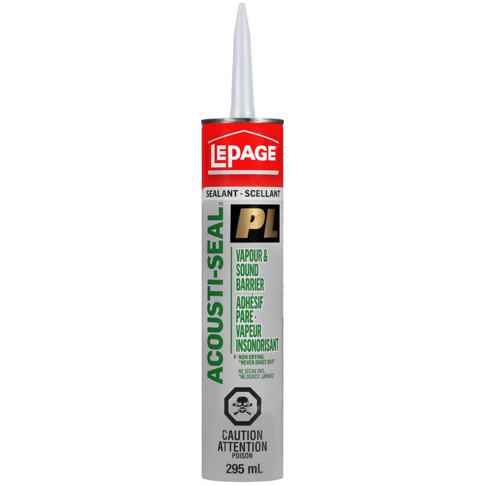 Acousti-Seal Vapour and Sound barrier, Lepage, Cartridge 825ml, Black (12un/bx)