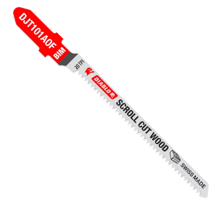 Lame pour scie sauteuse à chantourner, Diablo, 3-1/4", Bi-Métal, T Shank (5un/pqt)