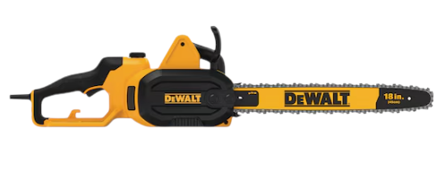 Scie à chaîne électrique, Dewalt DWCS600, 18&quot;, Sans balai, 15amp, 2.8hp (Outil seul)