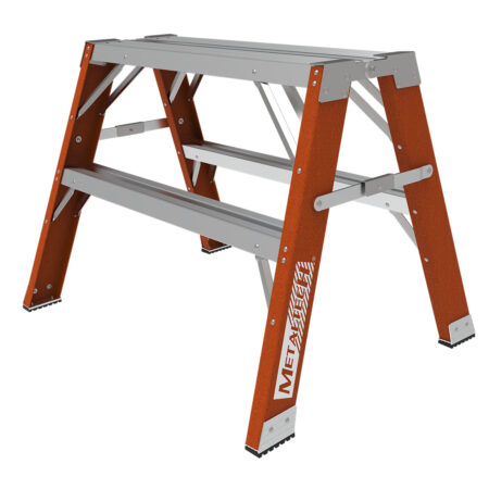 Banc de travail Buildman, 2', 10'' x 33.5'' large, 1 marche, 300lbs, Fibre de verre et aluminium (1un)