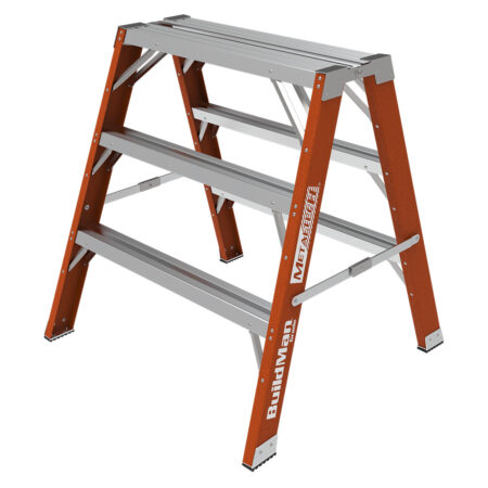 Banc de travail Buildman, 3', 10'' x 34.75'' large, 2 marches, 300lbs, Fibre de verre et aluminium (1un)