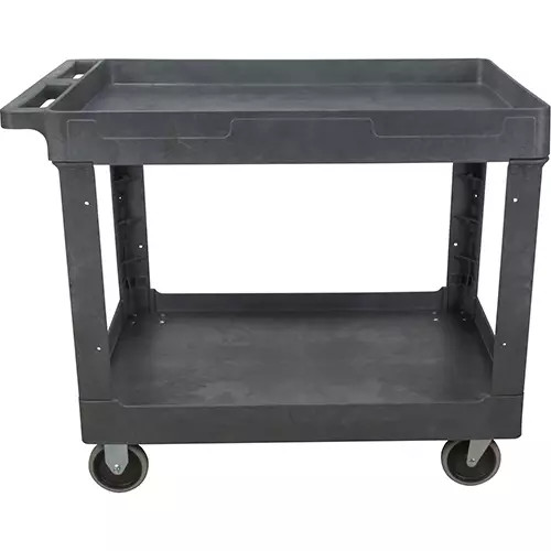 Chariots à étagères, 24 5/8'' x 32 1/2'' x 40'', 2 Étage , Plastisque,  capacité 550 lbs