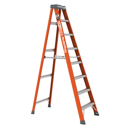 Escabeau Buildman, 8 pieds, Simple, Type 1A, 300lbs, Fibre de verre, Orange (1un)