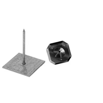 Clous autocollants 4-1/2'' avec rondelle, 1-1/8'' x 1-1/4'', 12g, Galvanisés (500un/bte)
