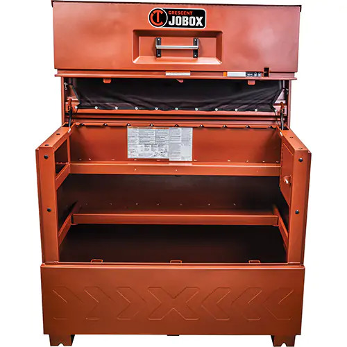 Coffre de rangement pour chantier Site-Vault Piano Box, Jobox par Crescent, 60" x 31" x 50", Orange