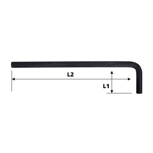 Hex L-key, Vega, 1/8'' x 0.75'' x 2.20'' (1un)