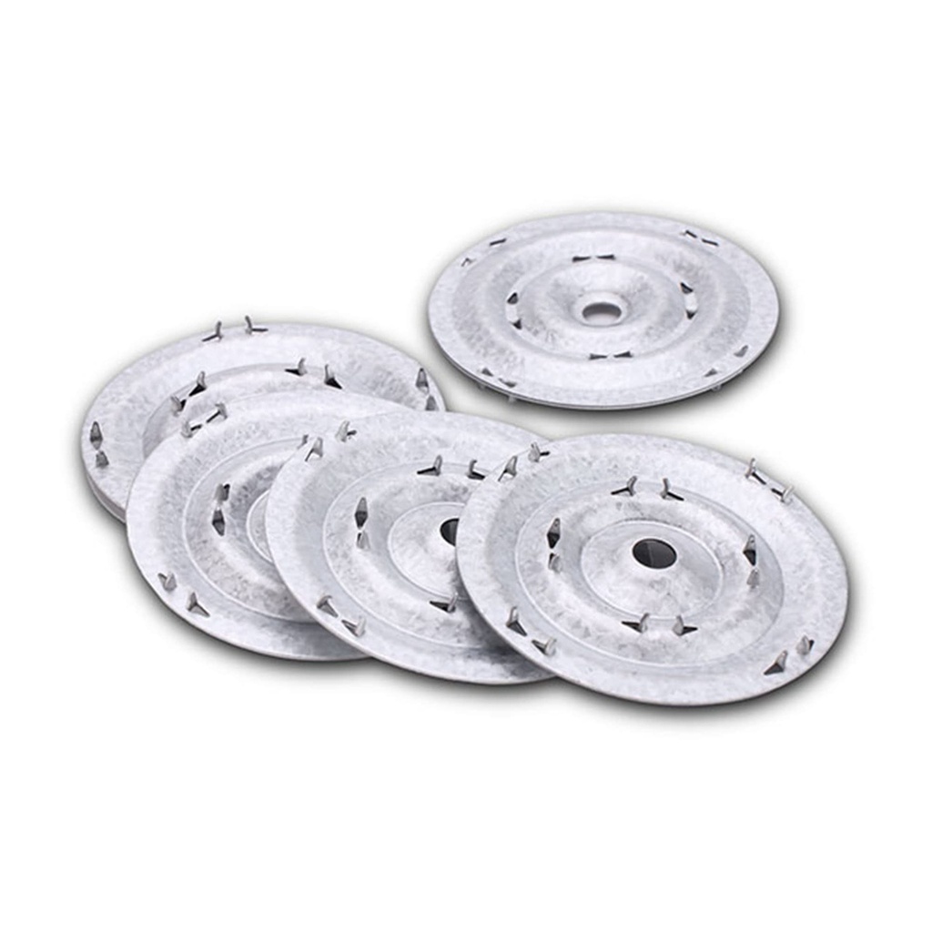 Insulation metal washer with prong, 2'', Galvanized (1M/bx)