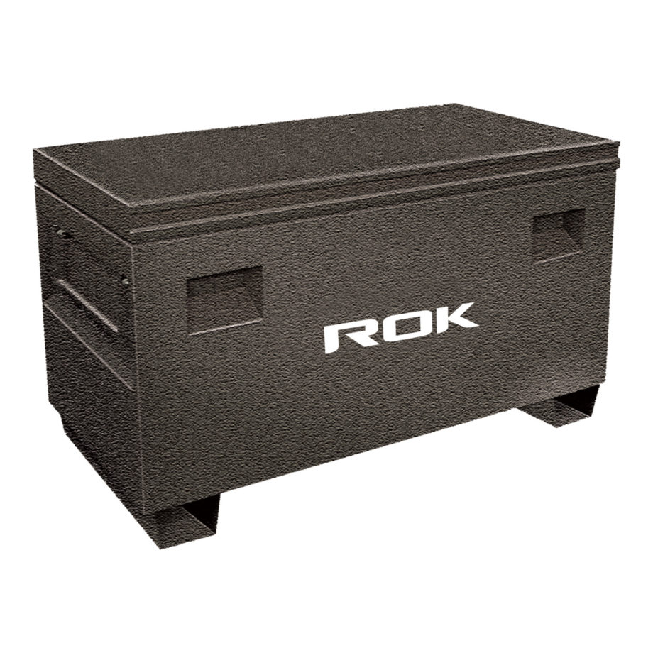 Jobsite storage chest, ROK, 48&quot; x 24&quot; x 27-3/4&quot;, Black