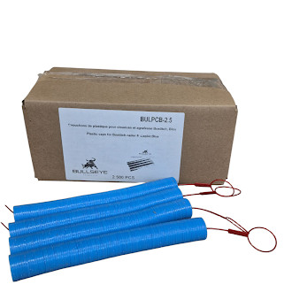 Capuchons de plastique Bullseye pour cloueuse et agrafeuse Bostitch, Bleu (2.5M/bte-10bte/cs-28cs/pal)