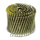 Clou en bobine 15° Bullseye, 2-1/2&quot; x .131&quot;,  Tête ronde, Tige vrillée, Brillant (4M/bte-48bte/pal)