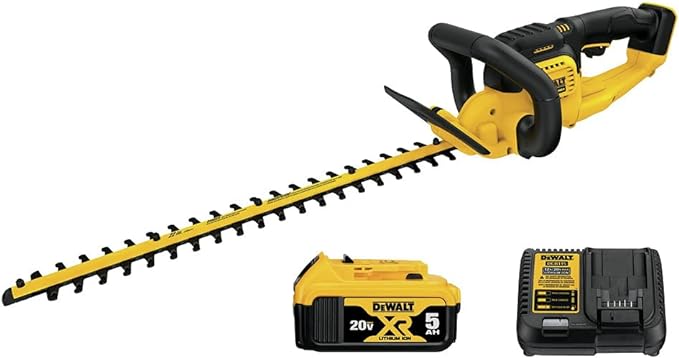 Kit Line Hedge Trimmer cordless 22'' Dewalt DCHT820P1, charger and battery Li-Ion Flexvolt 20V MAX 5Ah