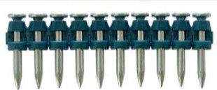 Clous pour béton en bande de plastique, Bosch, 1-1/2'' x 0.106, Lisse, Droit (1M/bte)