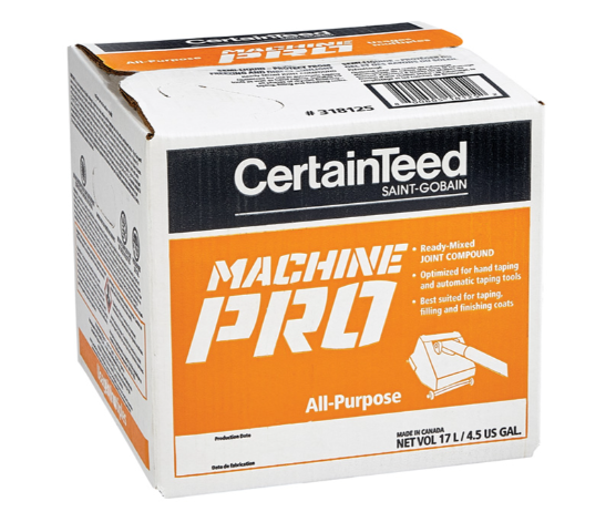 Ciment à joints tout usage CertainTeed, Machine Pro, 17 L, Blanc (48bx/pal)