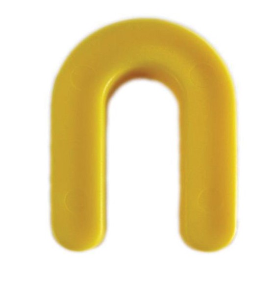 Cales en fer à cheval 3/16", Bullseye, Forme en U, Plastique résistant aux chocs, Orange (1000un/bte)