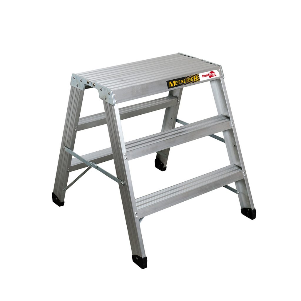 Banc de travail Buildman, 3', 11.75'' x 28.5' large, 2 marches, 300lbs, Aluminium (1un)