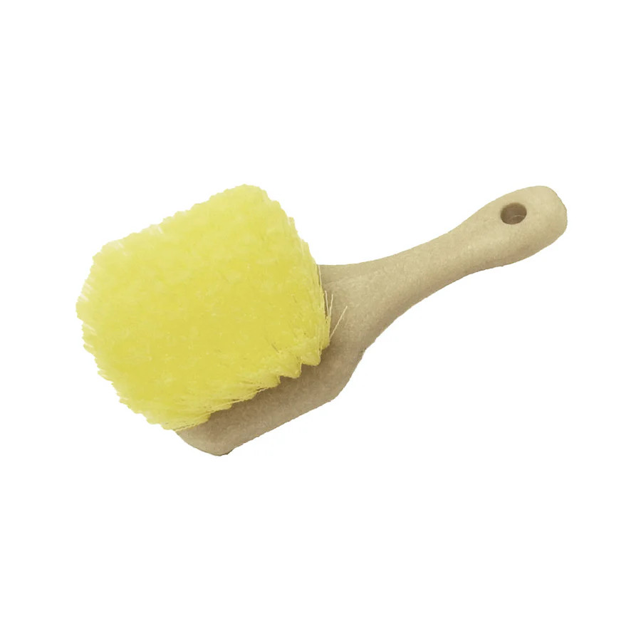Cleaning Brush , Circle Brand, 8'' , Short Handle, Yellow