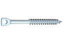 Eye-lag for wood, Bullseye, 1/4'' x 3'', Zinc (1M/bx)