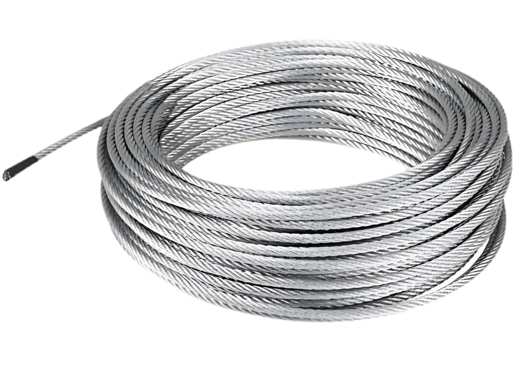 Cable d'aviation, 1/4 '' , 7X19, Galvanisé