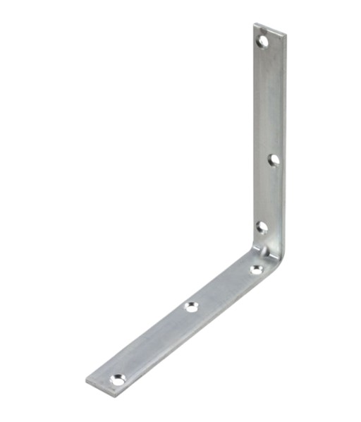 Corner Brace with 6 hole, Bullseye, 8'' x 8'' x 1-1/8'' x 5mm, Zinc (10un/pck)