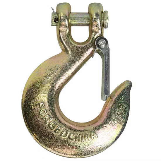 Clevis Clamp Hook with Safety Latch, 3/8'', Grade 70
