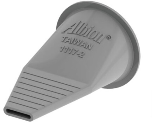 Buse mince 3-1/2'' Albion pour pistolet scellant à saucisse , 5/8 à 1-1/2", Gris (un)