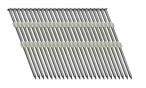 Plastic strip nail 20° Phoenix, 4-1/2" x .148", Round head, Screw, Bright (1.25M/bx-48bx/skd)