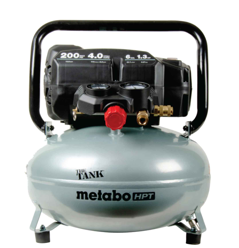 Air compressor, Metabo HPT EC914S, 6gal, 1.3hp, 200PSI max, 4CFM at 90PSI
