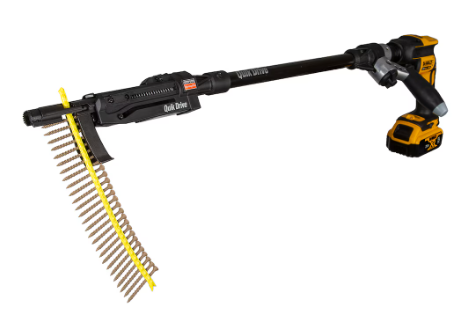 Kit Quick Drive Steel-decking Floor Screwdriver  with extension and DEWALT screwdriver XR brushless and screw quiver