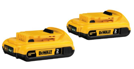 Battery, Dewalt, XR, 20V MAX, 2Ah (2/pck)