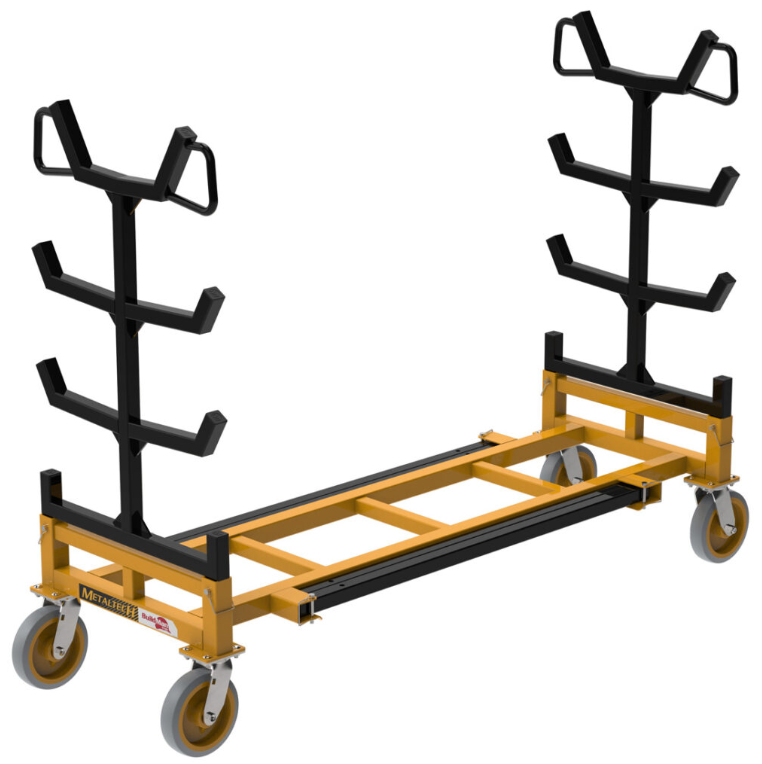Chariot à barres et tuyaux, Buildman, 6', 3200lbs, avec 2 supports