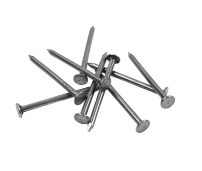 Clou commun en vrac, 8", Tête ronde, Vrillé, Brillant (50lbs/bte-48bte/pal)