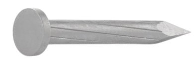 Concrete nail bulk, Bullseye, 7/32" x 3", H.D.G., Round head, Fluted spiral shank, Diamond point (40lbs/bx-48bx/skd)