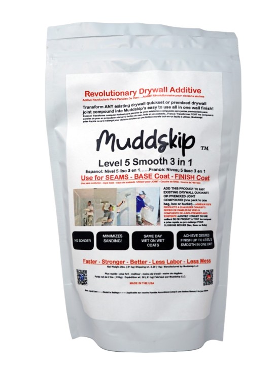 Drywall additive, Muddskip, Heavy duty 3 in 1, 2lbs