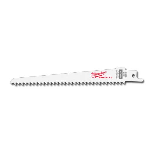 Lame à bois pour scie alternative, Sawzall, 6&quot;, 6 dents par pouce (100un/bte)