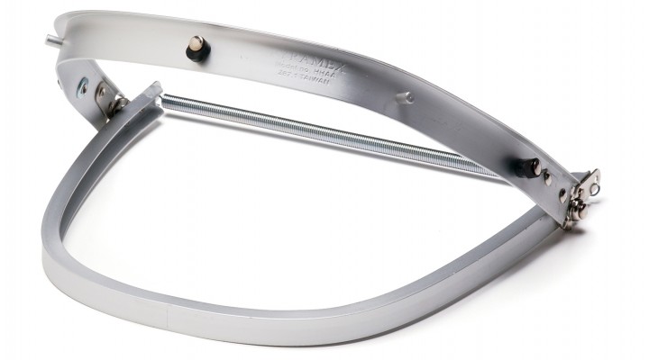 Adaptateur d'écran facial, Pyramex pour casque de sécurité style casquette, Aluminium (50un/ctn)